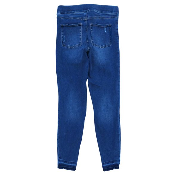 Spanx Demin  Distressed High Rise Elastic Waist Jeggings Released Hem Shaping S - Picture 3 of 9